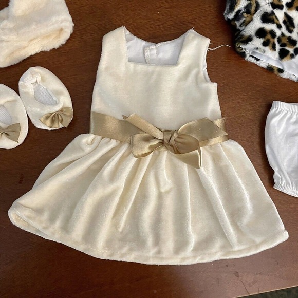 Doll Clothing Dan Dee Cheetah Jacket Slippers Dress Wrap Undergarments C… - Picture 3 of 7